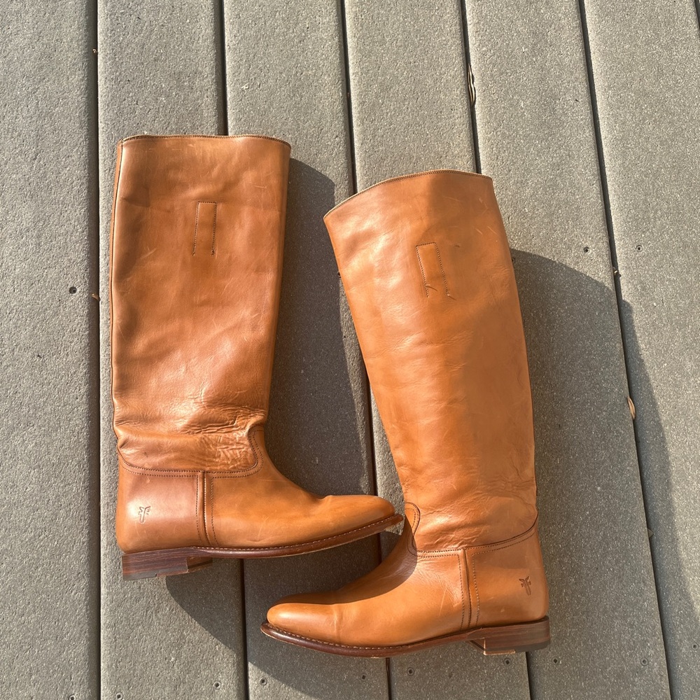 Vintage Frye Tan Knee Hight Boots